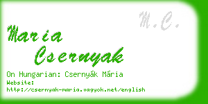 maria csernyak business card