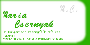 maria csernyak business card